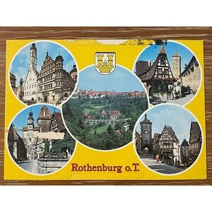 00322 Vintage Rothenburg ob der Tauber Germany Travel Souvenir Postcard‎